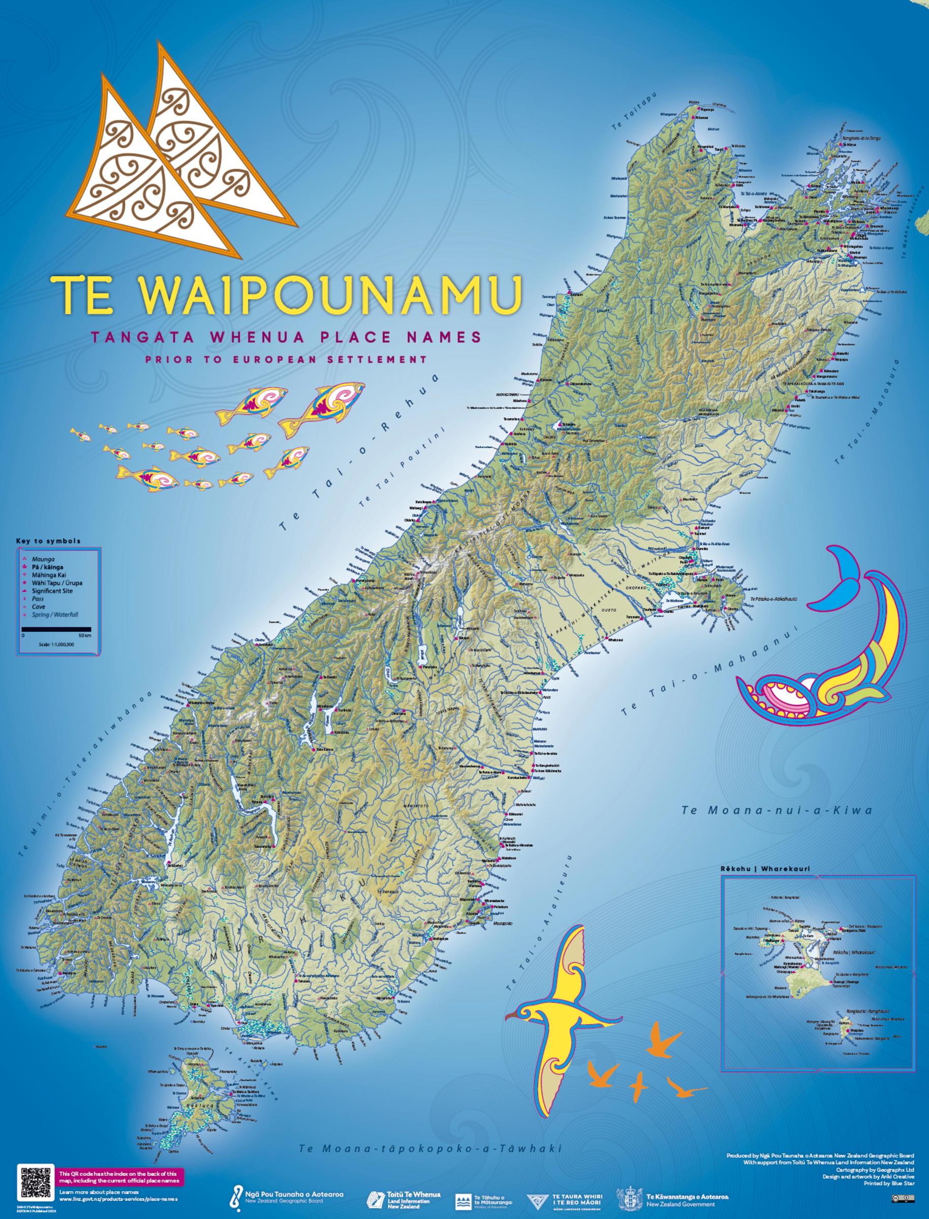 Aotearoa Te Reo Place Names - Te Waipounamu (South Island)